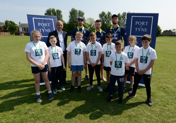 Durham cricketers attend Port of Tyne kwik cricket festival 